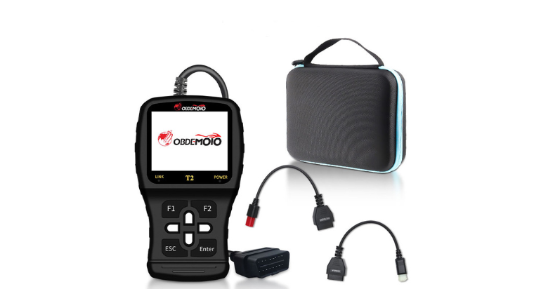 OBDEMOTO Motorcycle Diagnostic Instrument DTC Read & Clear T2 OBD II (Euro V/IV Protocol) 5 in 1 Code Reader
