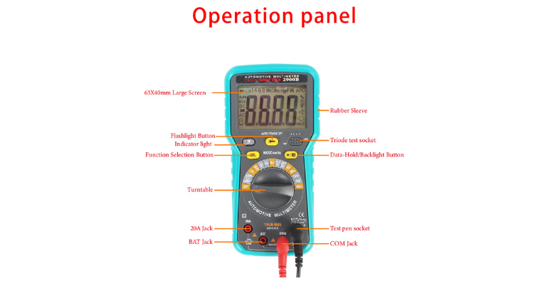 MST-2900B Automotive Digital Multimeter With Rotational Speed Measurement