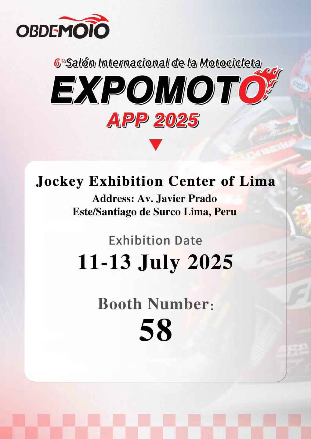 OBDEMOTO  to Participate in 6th EXPOMOTO APP 2025 Motorcycle Exhibition in Lima